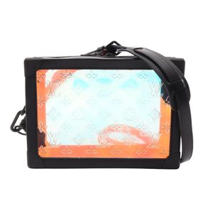 [Used] Louis LOUIS VUITTON Soft Trunk Shoulder Bag, Monogram Prism, M55932, Hologram/Noir, PVC Coated Canvas, Leather, Soft Trunk