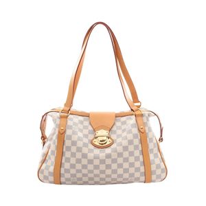 [Used] Louis LOUIS VUITTON Streza PM Shoulder Bag, Damier Azur, N42220, PVC Coated Canvas Leather, Streza PM, Women's, Used A