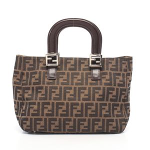 [Used] Fendi FENDI Tote Bag 26329 Braun/Black Canvas Leather Zucca Handbag Women's Used A