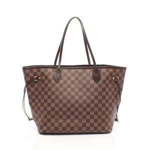 [Used] LOUIS VUITTON Neverfull MM Tote Bag, Damier Ebene, N51105, PVC Coated Canvas, Leather, Women's, Used B