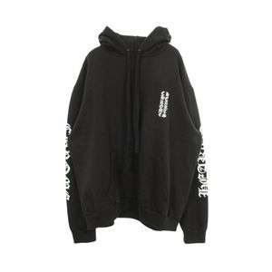 [중고] Chrome Hearts 버티컬 로고 후드티 코튼 버티컬 로고 후드티 남성용 Used A