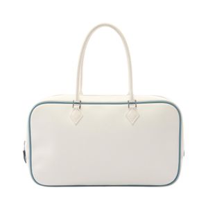 [Used] Hermes HERMES Handbag Plume Elan 28 White/Blue Jean Other Plume Elan 28 White/Blue Jean Women's Used B
