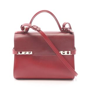[Used] Delvaux Tempête PM 2-Way Handbag, Bordeaux Leather, Women's, Used A