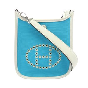 [Used] Hermes HERMES Shoulder Bag Neo Evelyne TPM Blue Aztec Mint Vert Fizz Blue Aztec/Vert Fizz Other Neo Evelyne TPM Blue Aztec/Vert Fizz/Mint