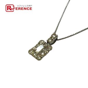 Jewelry: Pt850 x Pt900 D0.40ct Fancy Cut Diamond Necklace