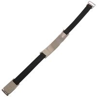 美品 グッチ SV925プレート×ラバー シルバー925 ブラック シルバー ブレスレット 黒 0425【中古】GUCCI