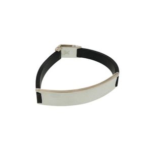 成色極佳 Gucci SV925Platex 橡膠銀色 925 黑色銀色手鍊 0425 [二手] GUCCI