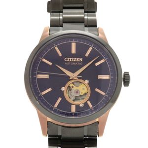 成色極佳的西鐵城 (Citizen) 機械經典款 NB4024-52M 9040-S123411 SS 藍色自動腕錶 1594 [二手] 西鐵城
