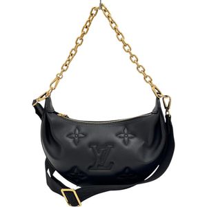 LOUIS VUITTON/ Louis Vuitton Over the Moon M59799 Monogram Bubblegram Shoulder Bag Leather Black/Gold Hardware Women's [Used]