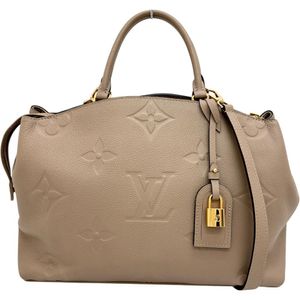 LOUIS VUITTON/ Louis Vuitton Grand Palais MM M45833 Monogram Empreinte Handbag Leather Tourterelle (Beige) / Gold Hardware Women's [Used]
