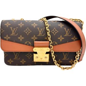 LOUIS VUITTON/ Louis Vuitton Marceau M46127 Monogram Canvas Chain Shoulder Bag PVC Caramel Braun/Gold Hardware Women's [Used]
