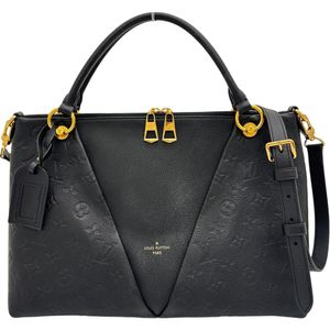 LOUIS VUITTON/ Louis Vuitton V Tote MM M44421 Monogram Empreinte 2-Way Shoulder Handbag Leather Noir (Black) / Gold Hardware Women's [Used]