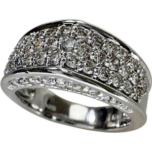 Size 9 Diamond 1.00ct Ring, Pt900 Platinum, 9.5g, Women's [Used]