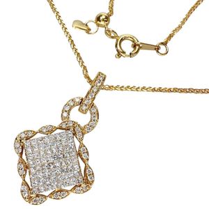 Diamond 1.00ct Necklace, K18 Gold, 6.3g, 45cm, Women's [Used]