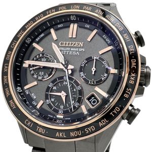 CITIZEN Attesa Eco-Drive GPS CC4074-61W/F950-0092S0c ACT Line Black Titanium Watch GP Solar Radio Controlled Men's Watch