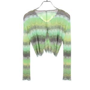 【중고】 PLEATS PLEASE ISSEY MIYAKE 가디건/볼레로 플리츠 웨이브 그라데이션 스캘럽 컷 PP81-J0832 기타 가디건/볼레로 여성용 Used A