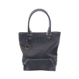 [중고] FENDI 토트백 주키노 8BH139 블랙 캔버스 레더 토트백 여성용 Used A