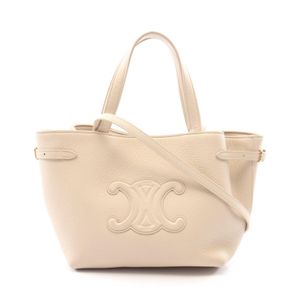 [二手] Celine CELINE手提包 Mini Cabas Anais Cuir Triomphe 2WAY 118613ENY02PA 象牙色皮革 Mini Cabas Anais Cuir Triomphe