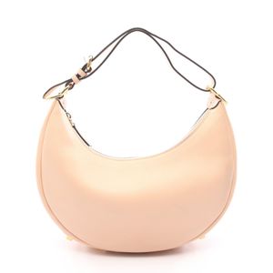 【二手】Fendi FENDI手提包 8BR798 粉紅色米色皮革印花小號女士包