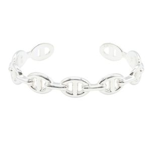 [Pre-owned] Hermes Chaine d'Ancre Enchainee Bangle MM (Wrist circumference 15cm) Sterling Silver 925 Chaine d'Ancre Enchainee Bangle MM Women's Unused