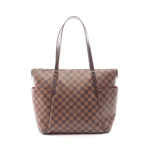 [중고] LOUIS VUITTON 토트백 토탈리 MM 다미에 에벤 N41281 PVC 코팅 캔버스 레더 토탈리 MM 여성용 Used A