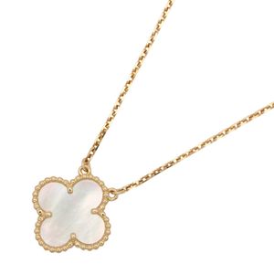 [Pre-owned] Van Cleef & Arpels Vintage Alhambra Mother-of-Pearl Necklace VCARA45900, Neck size 37.5/42cm, K18 (Yellow Gold)