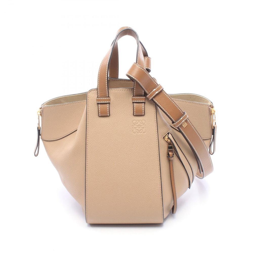 [Used] LOEWE HAMMOCK SMALL 2-Way Handbag, Greige Leather, Women's, Used A