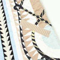 [Used] Hermes HERMES Down Vest Twillaine Scarf Print Knit Panel Long 3H2841DJ Cotton Wool Twillaine Down Vest Women's Used A