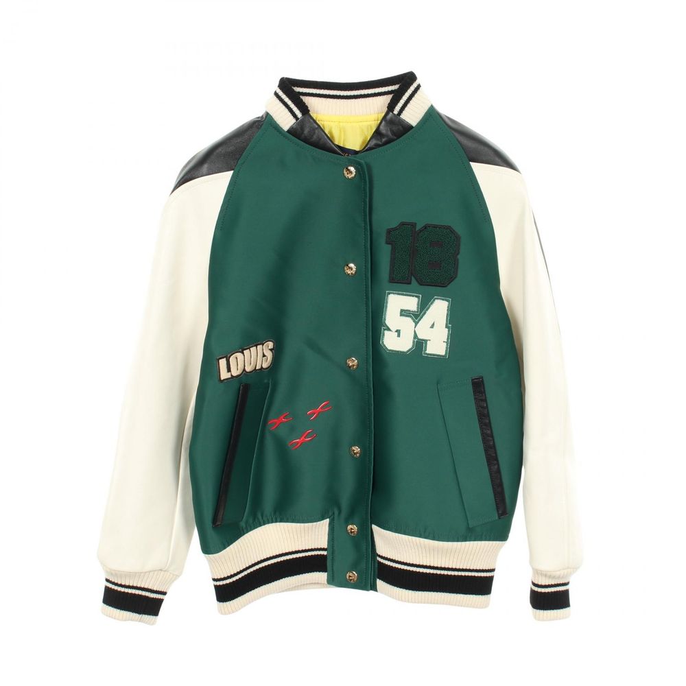 [중고] LOUIS VUITTON 스타디움 재킷 바시티 재킷 RW221W JG4 FMVB12JG4 실크 레더 스타디움 재킷 여성용 미사용