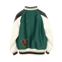 [중고] LOUIS VUITTON 스타디움 재킷 바시티 재킷 RW221W JG4 FMVB12JG4 실크 레더 스타디움 재킷 여성용 미사용
