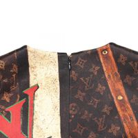 【二手】路易威登LOUIS VUITTON洋裝 行李箱印花 無袖 RW242WB QNQ FRRO50 真絲洋裝 女款