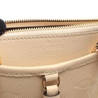 【二手】LOUIS VUITTONTrianon PM Monogram Empreinte Crème 兩用手提包 M46503 奶油色皮革 Trianon PM 女士二手 A