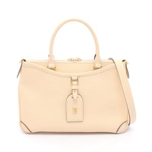 【二手】LOUIS VUITTONTrianon PM Monogram Empreinte Crème 兩用手提包 M46503 奶油色皮革 Trianon PM 女士二手 A