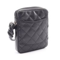 【二手】香奈兒 (Chanel) CHANEL 單肩包 Cambon 系列小號 A25177 黑色皮革 Cambon 系列小號手拿包 女士二手 A