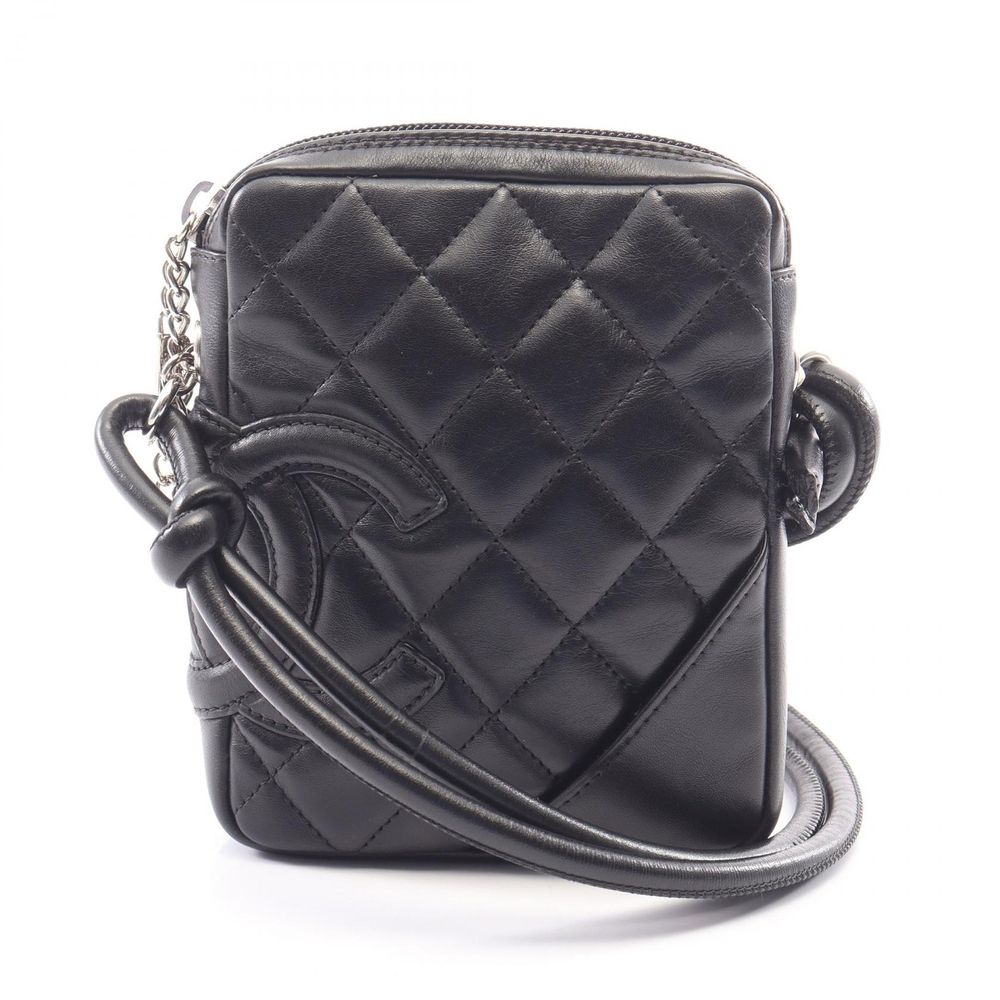 【二手】香奈兒 (Chanel) CHANEL 單肩包 Cambon 系列小號 A25177 黑色皮革 Cambon 系列小號手拿包 女士二手 A