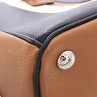 【二手】Prada 托特包 Galleria 2WAY 黑色/驼色/白色 Saffiano皮革 Galleria 2way托特包 女士 Used A