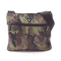 [중고] Prada PRADA 숄더백 TESSUTO CAMOUFL VA035M 카키/브라운 카무플라주 나일론 사피아노 레더 숄더백 여성용 Used B