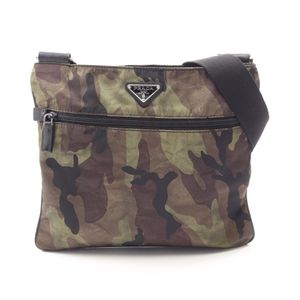 [二手] Prada PRADA 單肩包 TESSUTO CAMOUFL VA035M 卡其色/ブラウン迷彩尼龍 Saffiano 皮革單肩包 女士二手 B