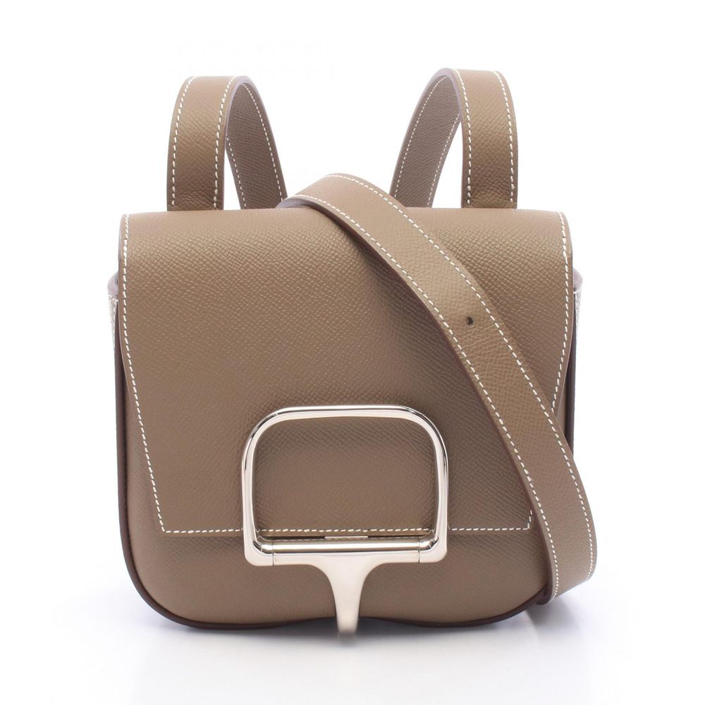 [Used] Hermes HERMES Shoulder Bag Della Cavalleria Mini Etoupe 082226CK Etoupe Leather Della Cavalleria Mini Etoupe Women's