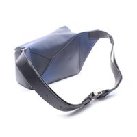 【二手】 LOEWE腰包/斜背包/臀包 小號 B510SEBX02 藍/黑色皮革 女士小號 二手 A