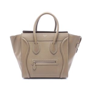 【二手】Celine CELINE手提包 Luggage Mini Shopper 灰褐色皮革 Luggage Mini Shopper 女士二手 A