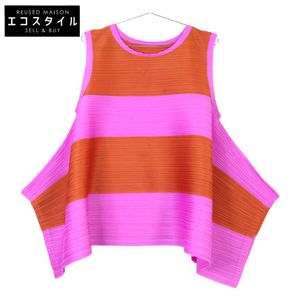PLEATS PLEASE ISSEY MIYAKE [Excellent Condition] PP91-JK602 COLORFUL MERRY BOUNCE Pleated Sleeveless Asymmetrical Top 3 [Pre-owned]