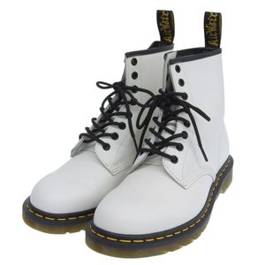 Mint condition ▲ Dr.Martens Martens 1460 8-EYE BOOT 8-hole smooth leather lace-up boots, white, UK7, men's, with box.