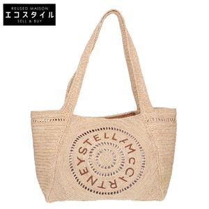 STELLA McCARTNEY 7B0107WP0375 로고 자수 라피아 크로셰 토트백 [중고]