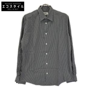 Hermes Check Cotton Long-Sleeve Shirt, Size 40 [Used]