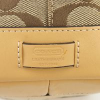 Coach 經典手提包，帆布和皮革材質 [二手]
