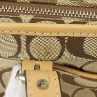 Coach 經典手提包，帆布和皮革材質 [二手]