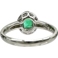Size 12.5, Emerald 0.78ct, Diamond 0.26ct, Platinum 850, 5.4g, Women's Ring [Used]