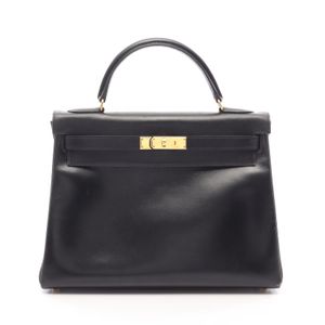 [중고] Hermes 에르메스 손가방 켈리 32 2WAY 내봉제 001865CC 블랙 카프(소가죽) 켈리 32 블랙 여성용 Used B