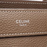 [Used] CELINE Luggage Nano Shopper 2-Way Handbag, Greige Leather, Women's, Used B